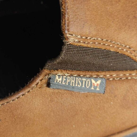 Mephisto Women's US 7 Brown Leather Slip-On Comfort Wedge Loafers - Picture 15 of 15